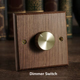 Maison Voltier Walnut Toggle Switch – Vintage Brass Wall Switch with USB Option | Luxury Retro Electrical Hardware