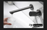 NoirVista Bathroom Faucet – Matte Black Brass Basin Faucet | Hot & Cold Water Mixer | Modern Single Handle Vanity Faucet with Ceramic Cartridge