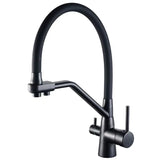 PureStream 3-Way Kitchen Mixer Tap – Filtered Water Faucet | 360° Swivel Hot & Cold Sink Mixer