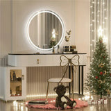 HaloÉclat Smart LED Mirror – 610 mm Round Anti-Fog Bathroom Mirror | Touch-Control Ambient Lighting
