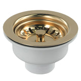 AurumFlow Gold Sink Basket Strainer – Luxury Stainless Steel Drain Stopper | Universal Kitchen & Bathroom Waste Filter