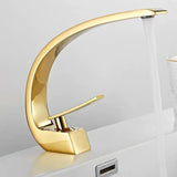 Arcelle Curve Basin Mixer – Contemporary Brass Bathroom Faucet | Elegant Single Lever Sink Tap