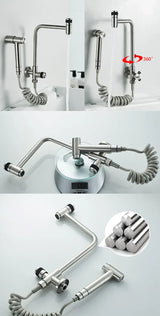 SteelFlow Pro360 Utility Faucet – 3040 Stainless Steel Swivel Tap | Cold Water Kitchen & Outdoor Sink Mixer