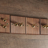 Maison Voltier Walnut Toggle Switch – Vintage Brass Wall Switch with USB Option | Luxury Retro Electrical Hardware
