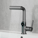 AquaSense Waterfall Basin Mixer – Digital Temperature Display Bathroom Faucet | Adjustable Luxury Sink Tap