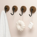 Nordale Walnut Wall Hook – Solid Wood Coat & Accessory Hanger | Minimalist Scandinavian Storage