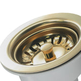 AurumFlow Gold Sink Basket Strainer – Luxury Stainless Steel Drain Stopper | Universal Kitchen & Bathroom Waste Filter