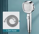 HydroVibe Square Shower Head – High-Pressure Handheld Spray System | Water-Saving Adjustable Bathroom Shower