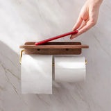 EverWood Luxury Paper Towel Holder – Solid Wood & Stainless Steel Rack | Modern Kitchen & Bathroom Organiser