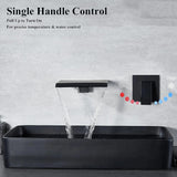 Waterval Wastafelkraan – Dubbele Handvatten | Chroom & Mat Zwart | 2-Gats Wand- of Tafelmontage