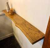 Alderwyn Live Edge Floating Shelf – Solid Wood Wall Shelf | Rustic Modern Home Storage