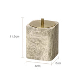Valdore Emperador Marble Bathroom Accessories Set – 7-Piece Natural Stone Luxury Collection | Spa-Inspired Bathroom Décor