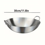 IronFlame Professional Wok Pan – Large Stainless Steel Stir-Fry Cooker | Dual-Handle Kitchen Wok