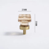 Éclatéra Crystal Cabinet Knob – Champagne Gold Furniture Handle | Luxury Drawer & Wardrobe Hardware