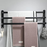 SlateBar Matte Black Towel Rail – Aluminium Wall-Mounted Holder | Modern Space-Saving Bathroom Storage