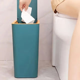 PureVault Compact Waste Bin – 10L Odour-Sealing Press Lid Bin | Modern Space-Saving Design