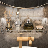 Velora Crystal Floating Shelf – No-Drill Acrylic Wall Organiser for Bathroom, Kitchen & Vanity Storage