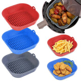CrispNest Silicone Air Fryer Tray – Reusable Non-Stick Cooking Basket | Heat-Resistant Oven & BBQ Liner