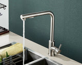 Vantique NoirFlex Pull-Out Kitchen Tap – Matte Black Stainless Steel Mixer with Dual Spray & 360° Swivel