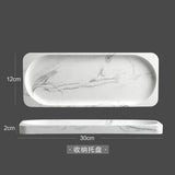 MarbleLuxe 4-Piece Bathroom Accessory Collection – Resin Marble Effect Countertop Set | Luxury Bathroom Organisation