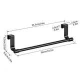DoorNest Over-Cabinet Towel Rail – Stainless Steel Kitchen Hanging Rack | No-Drill Storage Organiser