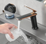 Veloura Luxe Basin Mixer Tap – Contemporary Brass Bathroom Faucet | Premium Hot & Cold Single Lever Design