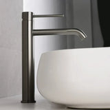 Veloura Tall Basin Mixer – Brushed Rose Gold Bathroom Faucet | Modern Hot & Cold Sink Tap