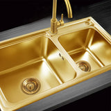 AurumFlow Gold Sink Basket Strainer – Luxury Stainless Steel Drain Stopper | Universal Kitchen & Bathroom Waste Filter