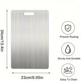 PureSteel Pro 316 Stainless Steel Cutting Board – Double-Sided Food Prep Board | Hygienic Chopping Surface | Heavy-Duty Kitchen & Dough Board