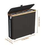 Veloura Covered Toilet Roll Holder – Modern Bathroom Paper Storage Container | Minimalist Bathroom Organisation