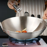 IronFlame Professional Wok Pan – Large Stainless Steel Stir-Fry Cooker | Dual-Handle Kitchen Wok