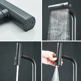 CascadeFlow Pull-Down Kitchen Mixer – 360° Swivel Stainless Steel Faucet | Waterfall Spray Sink Tap
