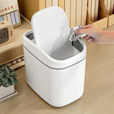 DeskEase Mini Waste Bin – Compact Swing Lid Desk Bin | Modern Desktop Organiser