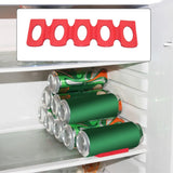 Zenvira FridgeMate Double Can Rack – Extendable Under-Shelf Fridge Organiser | Space-Saving Sliding Beverage Holder for Cans