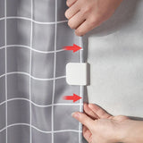DryVault Shower Curtain Clips – Self-Adhesive Waterproof Curtain Holders for Bathrooms | No-Drill Splash & Wind Protection