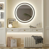 HaloÉclat Smart LED Mirror – 610 mm Round Anti-Fog Bathroom Mirror | Touch-Control Ambient Lighting