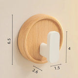 Noiréa Walnut Wall Hook – Drill-Free Wooden Coat & Key Hook | Modern Minimalist Home Organiser