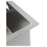 ArtisanEdge Stainless Steel Kitchen Sink – Handmade Square Basin | Commercial-Grade Modern Sink System
