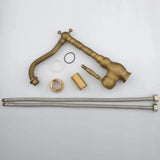 BronzoClassica HeritageFlow Mixer – Vintage Antique Brass Faucet | 360° Swivel Kitchen & Bathroom Tap