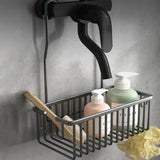 AquaOrdnung Aluminum Wall Shelf – Space-Saving Bathroom & Kitchen Organizer | Black, White & Grey