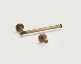 Kensington Heritage Bathroom Hardware Set – Antique Bronze Brass Accessories | Luxury Knurled Towel Rail &amp; Toilet Roll Holder Collection