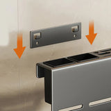BladeNest Kitchen Organiser – Wall-Mounted Knife & Cutting Board Holder | Stainless Steel Storage Rack