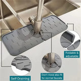 SplashGuard Sink Mat – Silicone Faucet Splash Protector | Water-Absorbing Countertop Drying Pad