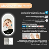 Velaris Oval LED Vanity Mirror – Anti-Fog Illuminated Bathroom Mirror with Aluminium Frame