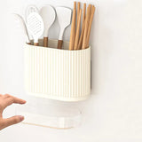 DryNest Kitchen Cutlery Organiser – Wall-Mount Utensil Holder with Drainage | No-Drill Storage Rack