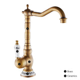 Beaumont Vintage Brass Wall Mixer Tap – Swivel Kitchen & Bathroom Faucet | Solid Brass Hot & Cold Control