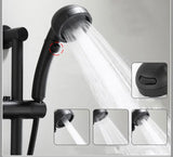 NoirFlow Wall-Mounted Mixer Tap – Matte Black Brass Faucet | 360° Swivel with Side Spray Attachment