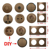 VeronaVolt Vintage Wall Switch & Socket – Coffee Bronze Electrical Outlet | Retro LED Power Plate