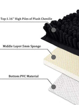 Veloura Cloud Chenille Bath Rug – Ultra-Soft Non-Slip Bathroom Mat with Quick-Dry Comfort