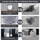 NoirFlow Compact Toilet Brush Set – Matte Black Bathroom Cleaner & Hygienic Holder | Modern Space-Saving Design